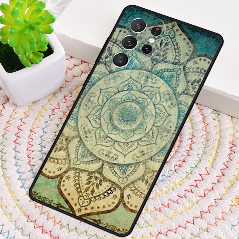 Indian Pattern Mandala Silicone Phone Case For Samsung Galaxy note 10 pro S26 S25 S24 S23 S22 S21 Plus S25Ultra Capa Cover