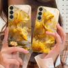 Harmonious Golden Carp For Samsung Galaxy S20 FE S21 S22 S23 Plus S24 Ultra 25Ultra S21+ S9+ S22Plus Golden Glass Phone Case
