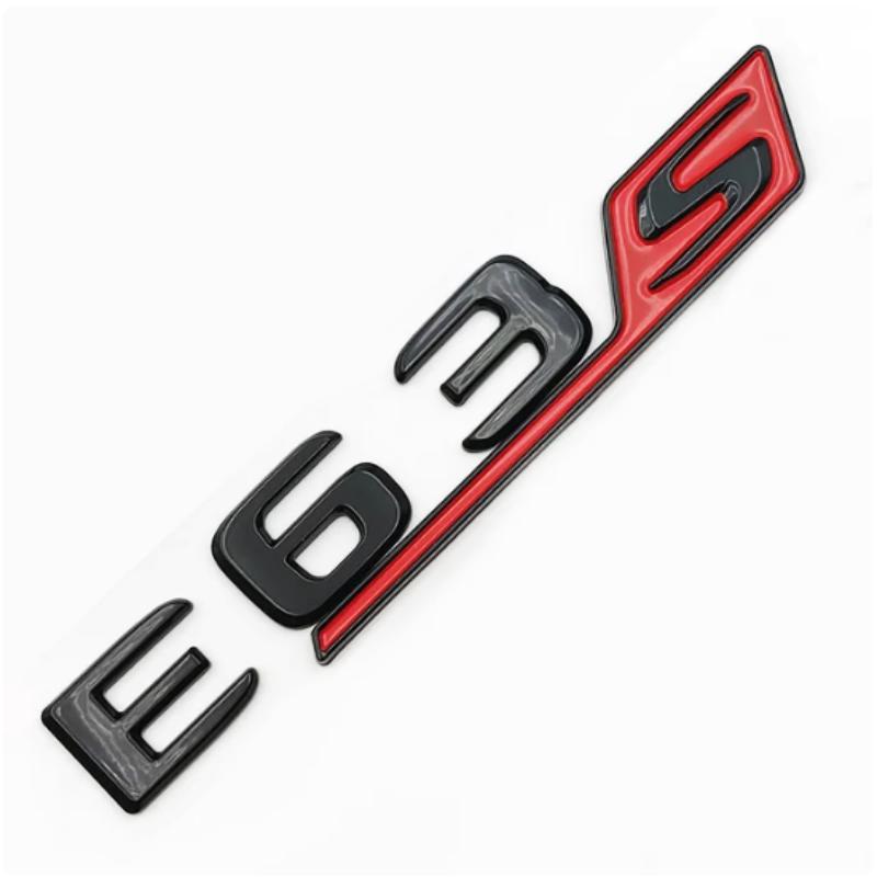 3D ABS Chrome Black E63 S Logo E63S Emblem Letters Sticker Car Trunk Badge For Benz E63S AMG W212 W213 Accessories