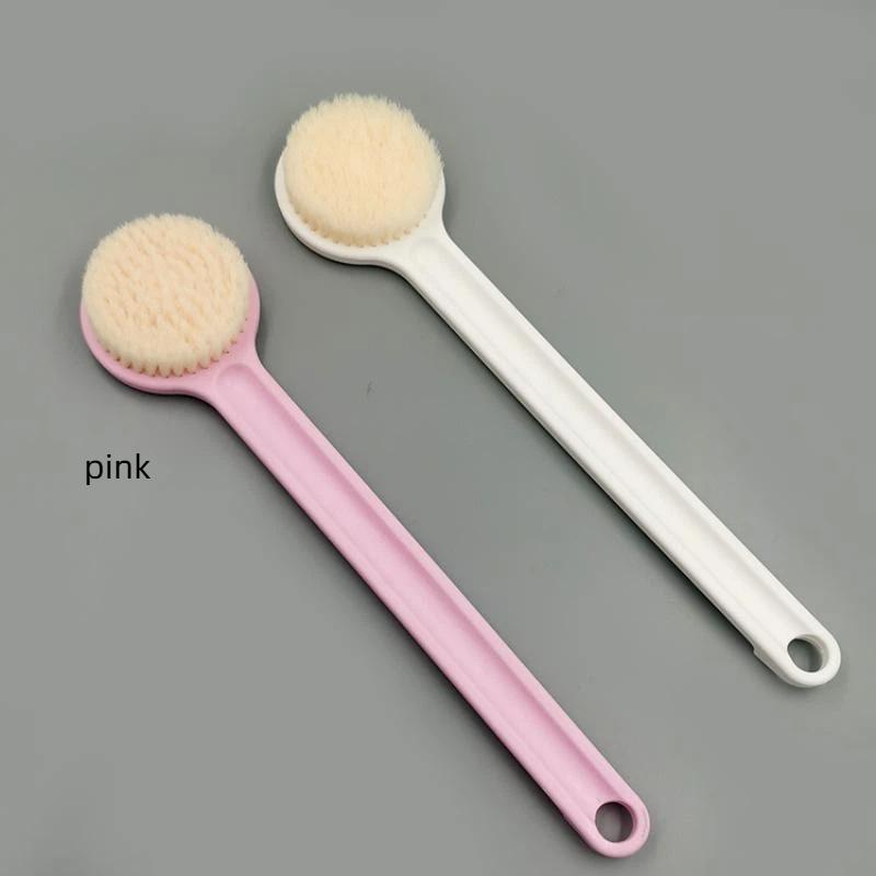 Long Handle Bath Shower Brush Soft Dense Bristles Back Massage Nodes For Exfoliating Deep Cleaning Bathroom Use