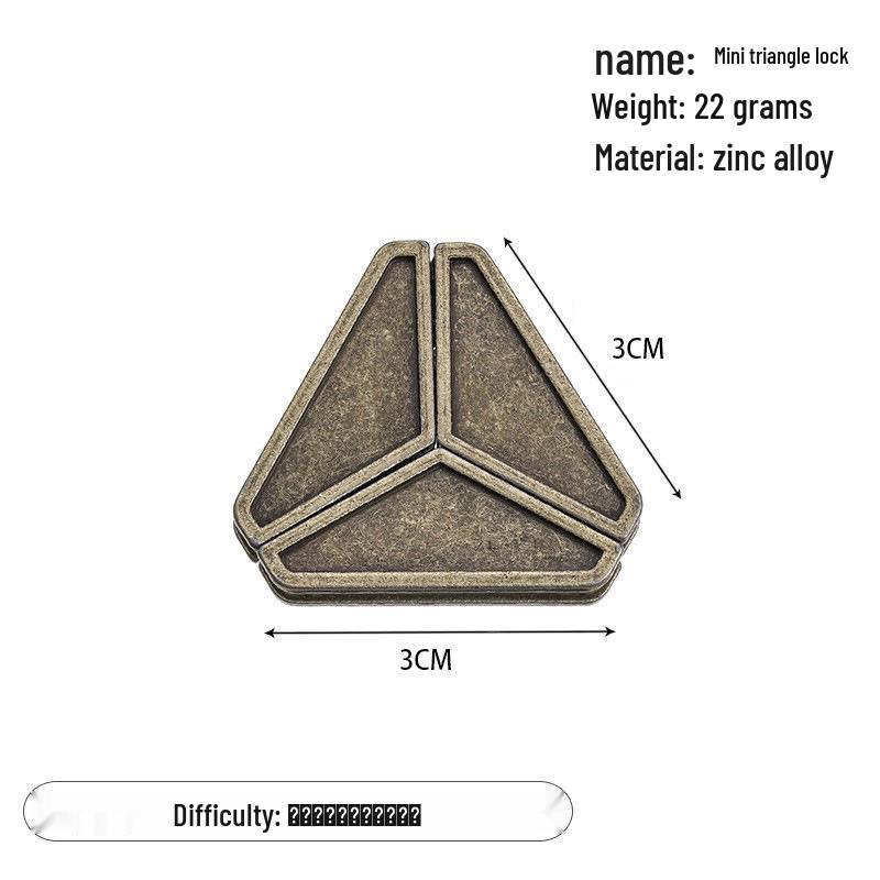 Zinc Alloy Kongming Puzzle Lock: Disentanglement Ring Educational Toy