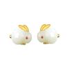 Auspicious Jade Rabbit Stud Earrings Women's Retro Earrings National Style Earrings
