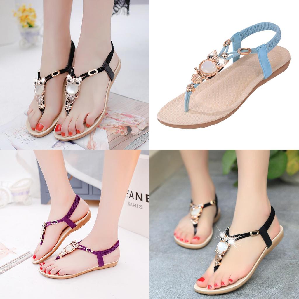 Versatile Women Bohemia Buckle Flat Shoes Sandals For Everyday Comfort And Fashion