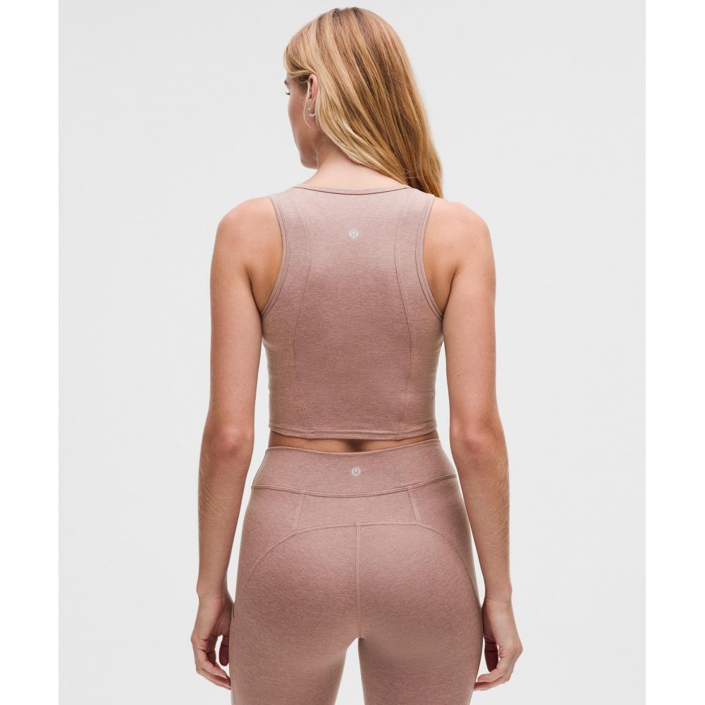 Lululemon Softy Suedey Crewneck Cropped Tank Top Twilight Rose Twilight Rose