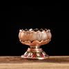 Feng Shui Accessories Embossed Metal Lotus Candlestick Mini Exquisite Candle Base Handicraft Candle Holder Home