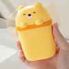 Portasapone portatile a forma di orso dei cartoni animati, scatola di immagazzinaggio sigillata, impermeabile, da viaggio, per la casa, il bagno, il campeggio, la scatola di immagazzinaggio portatile