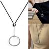 Fashion Magnifying Glass Necklace Alloy Glass Adjustable Chain Necklace Multifunctional Unique Accessory for Daily Wear