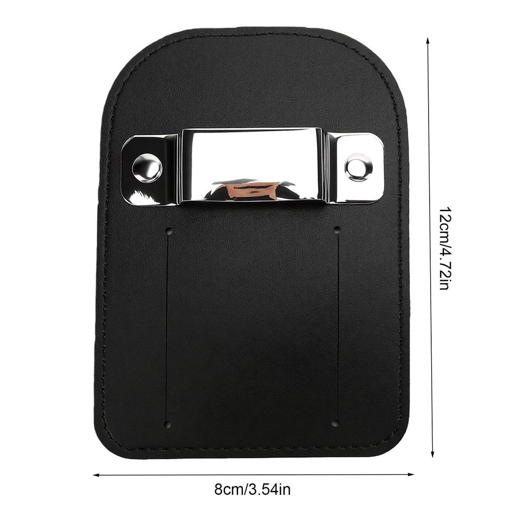 2pcs Black PU Leather Tape Measure Holder Drill Holder Belt Clip with Buckle for Woodworking Construction Electrician
