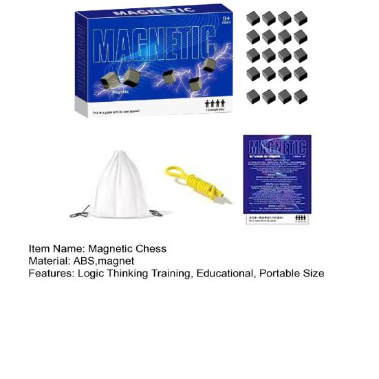 1 Set Magnetic Chess Game with String Stone Logic Thinking Educational Magnet Stone Toy Family Night