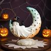 Ghost Figure Resin Halloween Ghost Statue With Cat Home Decor Spooky For Holiday Indoor Outdoor Living Room Kitchen Lawn