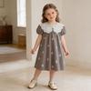 Girls' Dresses, Summer Cotton Short-sleeved Lace Collar, Baby Girls, Western Style Embroidered Dresses, Children's Princess Dresses