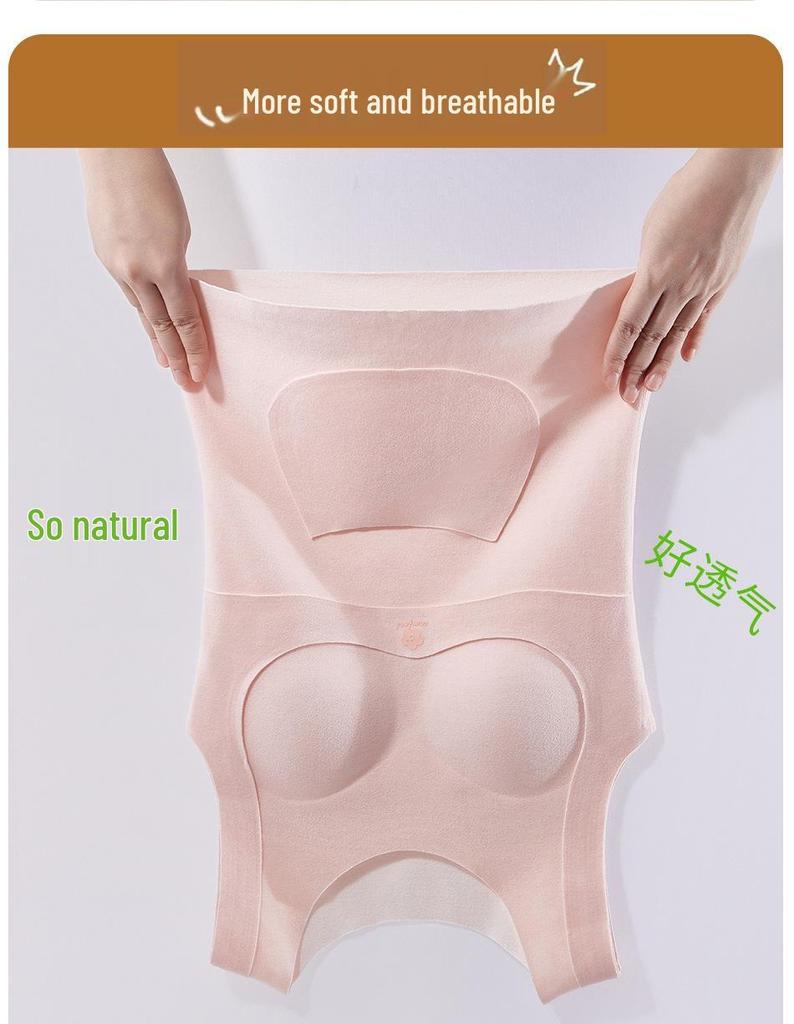 Middle/High School Girls' Warm Fleece-Lined Vest with Development Bra and Belly Protector