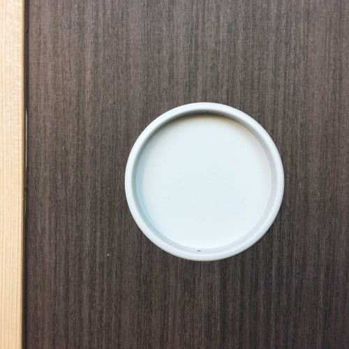 Round White Fusuma Door Handle, 1 Piece, Bottom Diameter 60.3mm, Suitable for Modern Japanese and Western Styles [Easy Installation, Includes Pull Nai