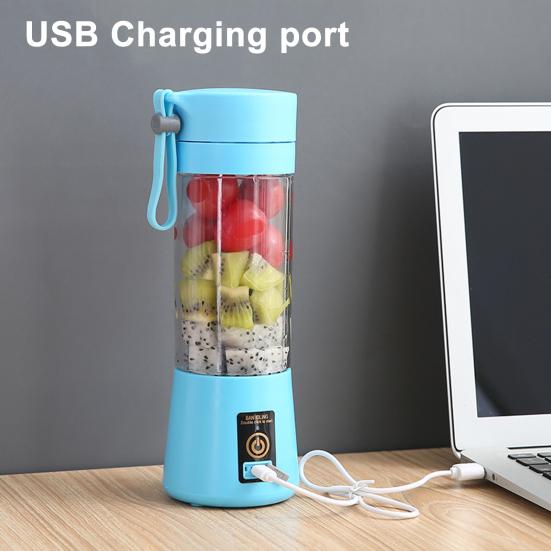 Portable Blender USB Rechargeable Cordless Mini Blender Shakes Juicer with 6 Stainless Steel Blades BPA-Free Blending Machine