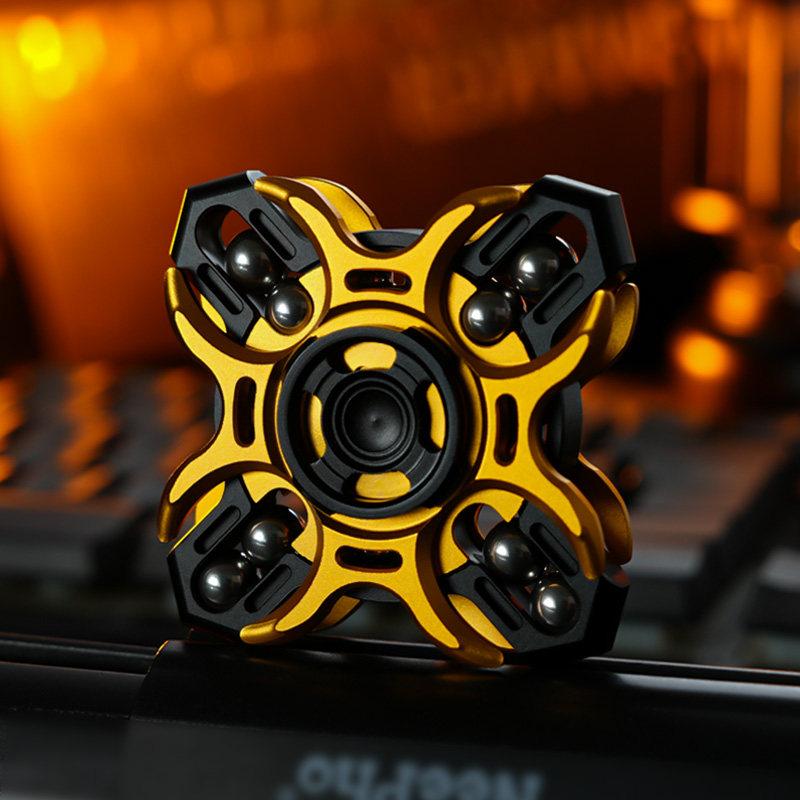 Metal Mecha Hand Fidget Spinner Luminous Rotating Spinning Top Tip EDC Stress Relief Pocket Toy Adults Men Easing Anti Anxiety