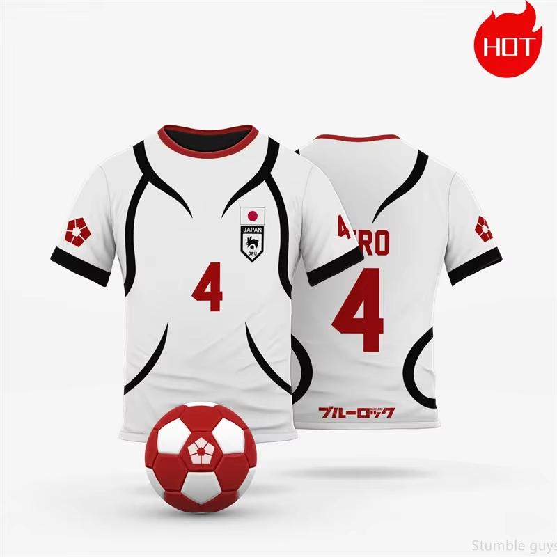 Blue Locker Room Anime Outdoor Sports T-shirt Soccer Jersey Boys Clothes Girls Short Sleeve Harajuku Cosplay Graphic Tops