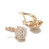New  Rose Gold Dangle Earrings Micro-Wax Inlay Natural Zircon Women Earrings Luxury Wedding Fashion Jewelry