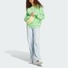 Adidas Originals Trefoil Logo Embroidered Side Stripe Crew Neck Sweatshirt Women Tops Glory-Mint-Green IP7132