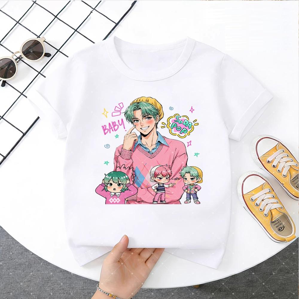 Süßes Cartoon KPop Dämonenjäger Muster Kinder Rosa Pullover T-Shirt für Jungen Mädchen Mode Lässiges T-Shirt