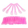 100pcs Cosmetic Apply Spatula Disposable Makeup Face Mud Mask Mixing Spoon Pink Translucency