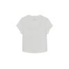 MLB New York Yankees Arc Hem Basic Embroidered Logo Crew Neck Short Sleeve Summer Breathable High-Value T-Shirt Women T-Shirt 3FTSB1163-50WHS
