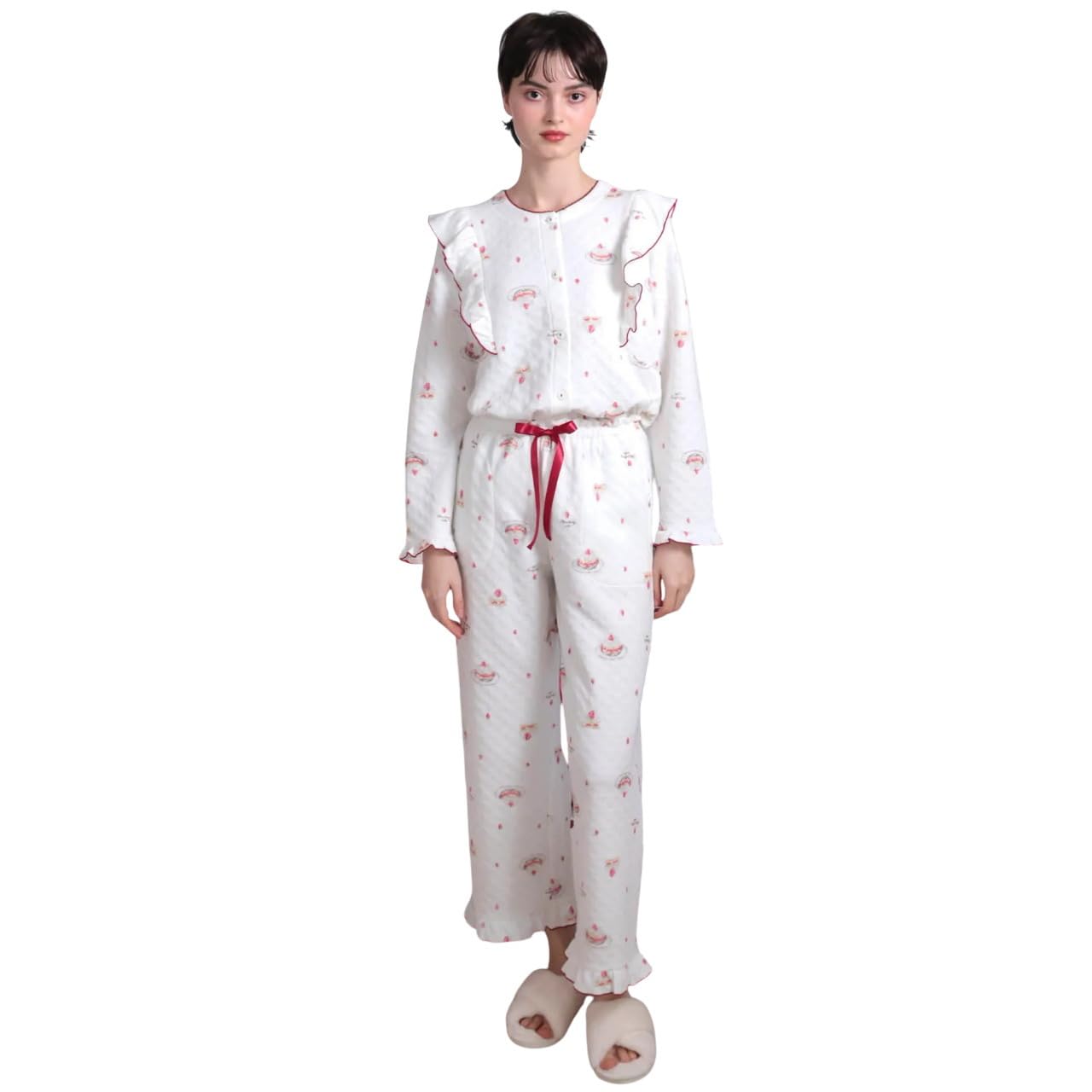 

Narue Shortcake Pajama White Women s Cotton-Lined Set, белый