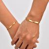 Stainless Steel Möbius Chain Bracelet in Gold - Everyday Wear Design (BR-2558)