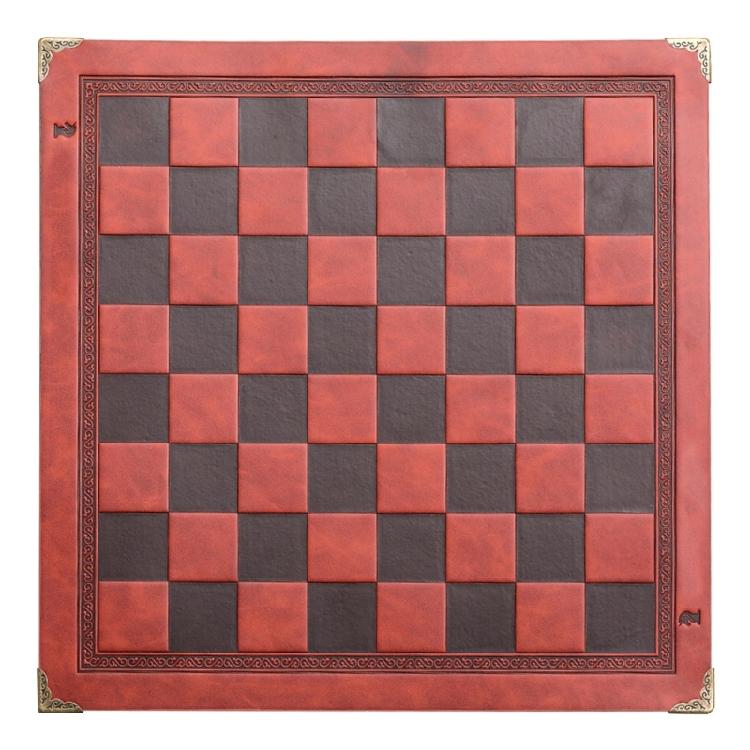 Scacchiera Arrotolabile con Design a Rilievo Scacchiera Portatile in Pelle PU Dimensioni del Gioco