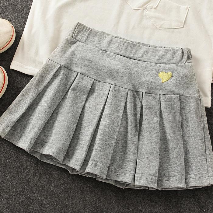 Girls' New All-Match Pleated Culottes Summer Skirt Inner Safety Pants Student Uniform Skirts