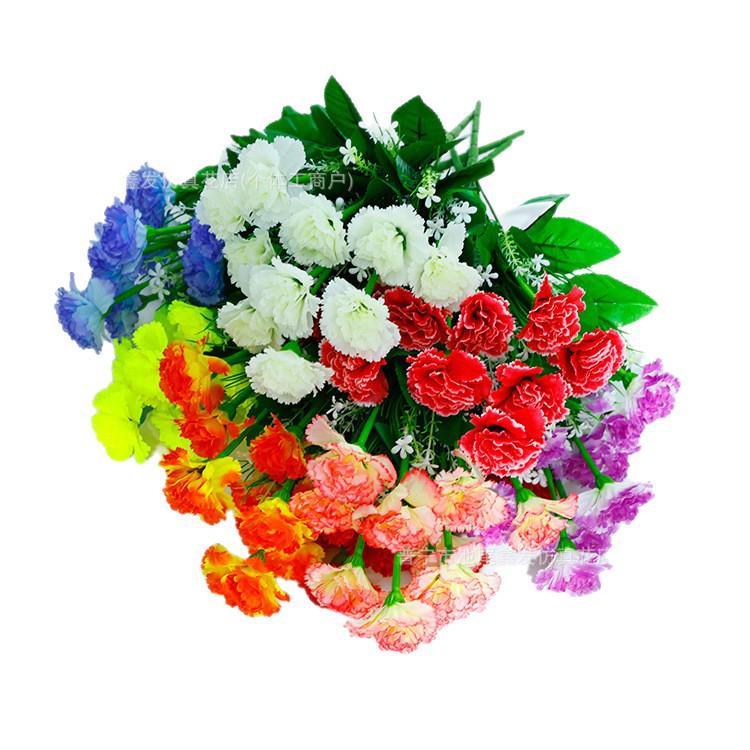 Carnation Bouquet - 10 Heads for Mother s Day Gift & Home Decoration Pink 10-Head Carnation