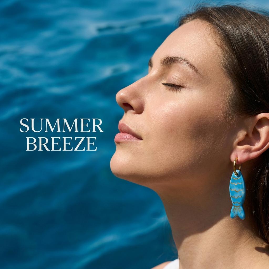Stainless Steel Cartoon Fish Drop Earrings For Women Colorful Enamel Striped Fish Earring Summer Beach Party Trend Jewelry Gift