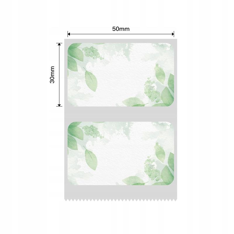 Niimbot Labels Stickers 50*30Mm Leaves 230Pcs For B21/B3S/B1 Original