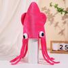 Fun Cuttlefish Hat with Long Tassels For Masquerade Party Cosplay Event Soft Headgear for Stage Show Halloween Dressingup