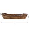 Divit Shilp Natural Wooden Tray, Serving Bowl for Salad, Veggies and Fruits, Large Deep Tray for Family, Party (Bark Edge Divided Tray)