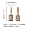 Trendy Square Dangle Earrings for Women Fashion Zirconia Earrings Jewelry Party Accessories