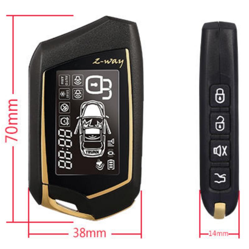 SPY DC 12V 2-way Car Alarm System Universal Automatic Remote Start Lcd Smart Key with 2 Two-way Remote Control