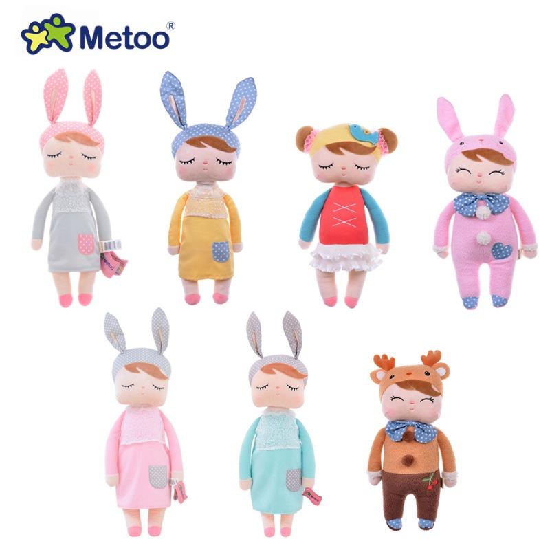 Adorable Metoo Angela Plush Doll With Cartoon Rabbit Ears For Girls' Home Decor