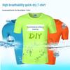 Men's Quick-Dry Crew Neck Short Sleeve Custom Print T-Shirt for Summer.