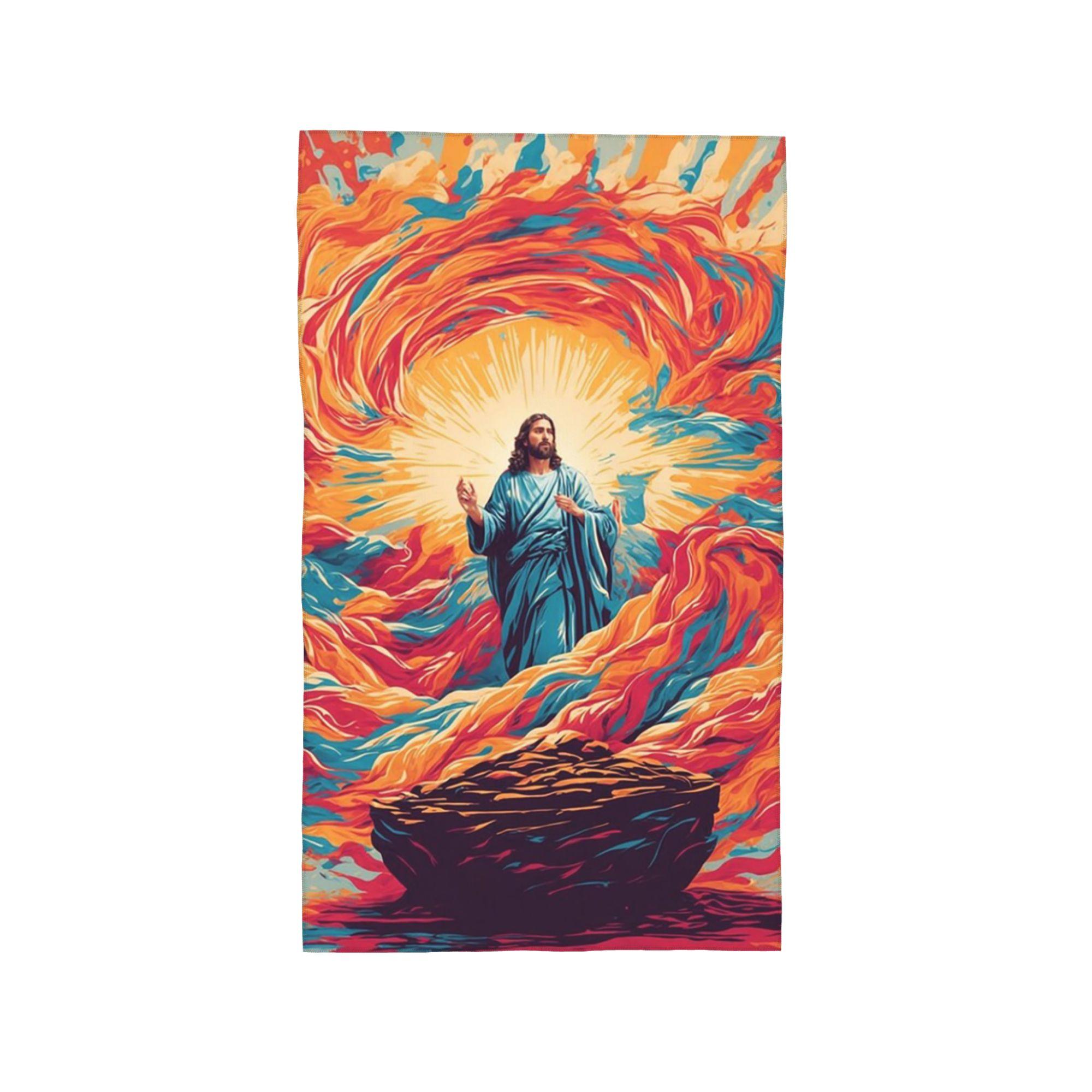 resurrected Jesus Jesus Biblical References Soft Face Towel Quick Dry Pool Bath Cotton Towels Breathable W30*H60(CM)