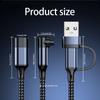 Fast Charging Aluminum USB C To USB A Charging Cord Soft Braided For Watches Power Cord