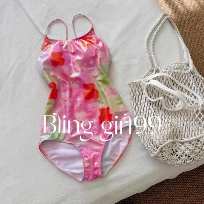 

Gummy Bears Cute Student Conservative One-piece Triangular Swimsuit Racing Micro Fat Large Size Sports M
