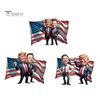 Trump Christmas Ornament 2024 Funny Trump Acrylic Ornament Christmas Tree Hanging Decoration for Car Rearview Accessory