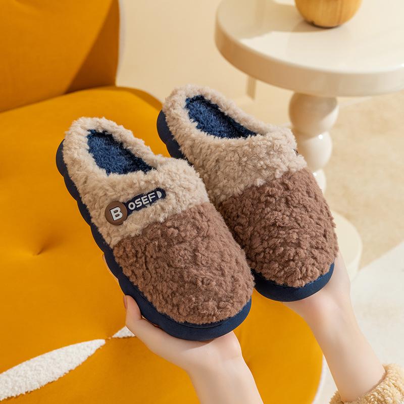 Fashion Winter Warm Fluffy Slippers Women Comfort Soft Sole Plush Home Woman 2024 Mix Color Closed Toe Thick Bottom Cotton Shoes
