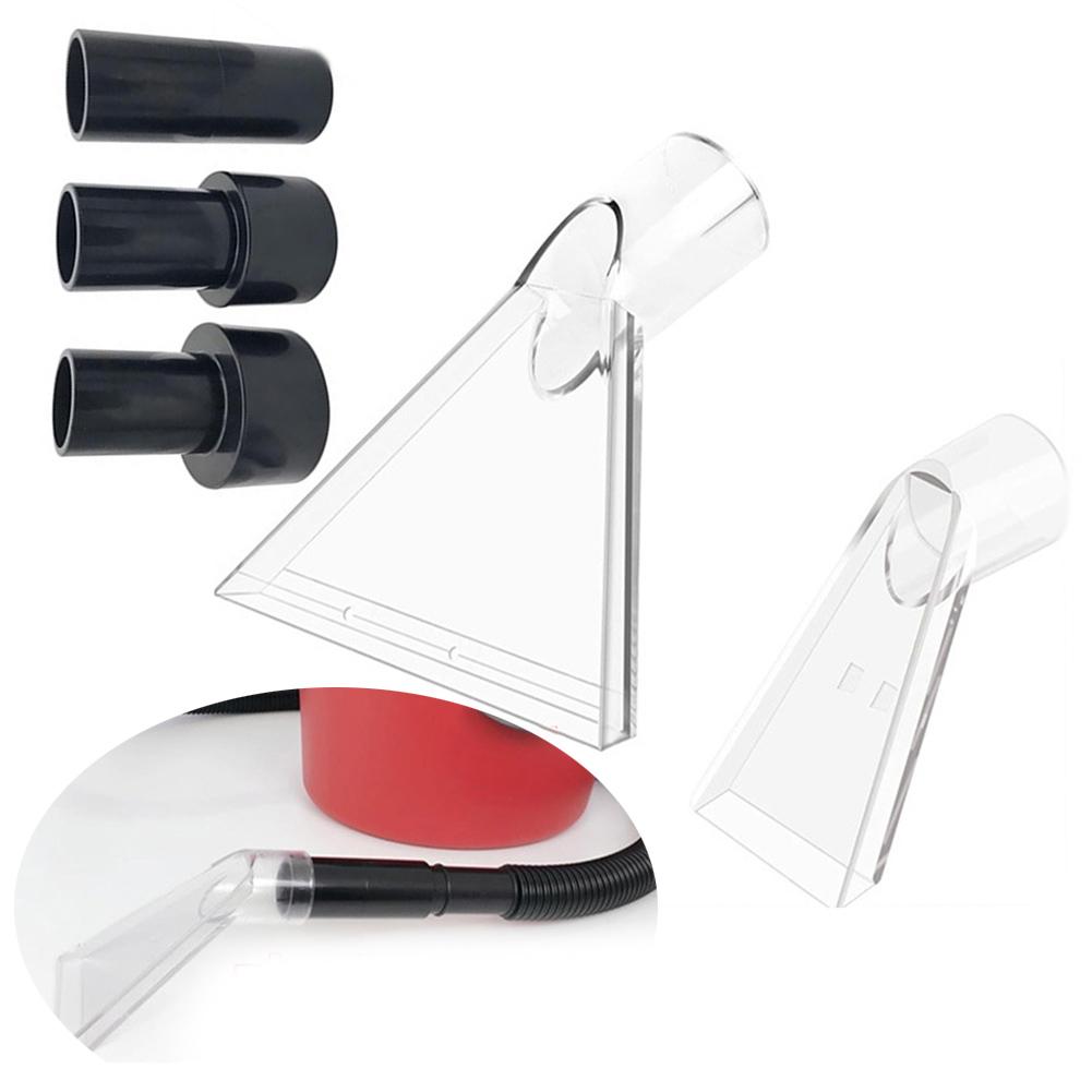 Transparent Swivel Head Vacuum Nozzle Kit With Large And Small Clear Tips And Adapters For Carpet And Upholstery Cleaning