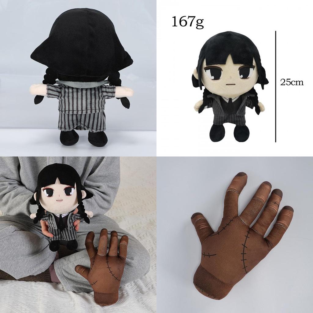 Addams Family Wednesday Puppe Plüschtier 25cm Weiche Geschenke für Fans