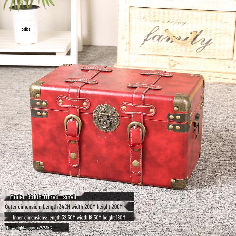 Extra Large Vintage Wooden Storage Trunk with Lockable Latch and Combination Lock.