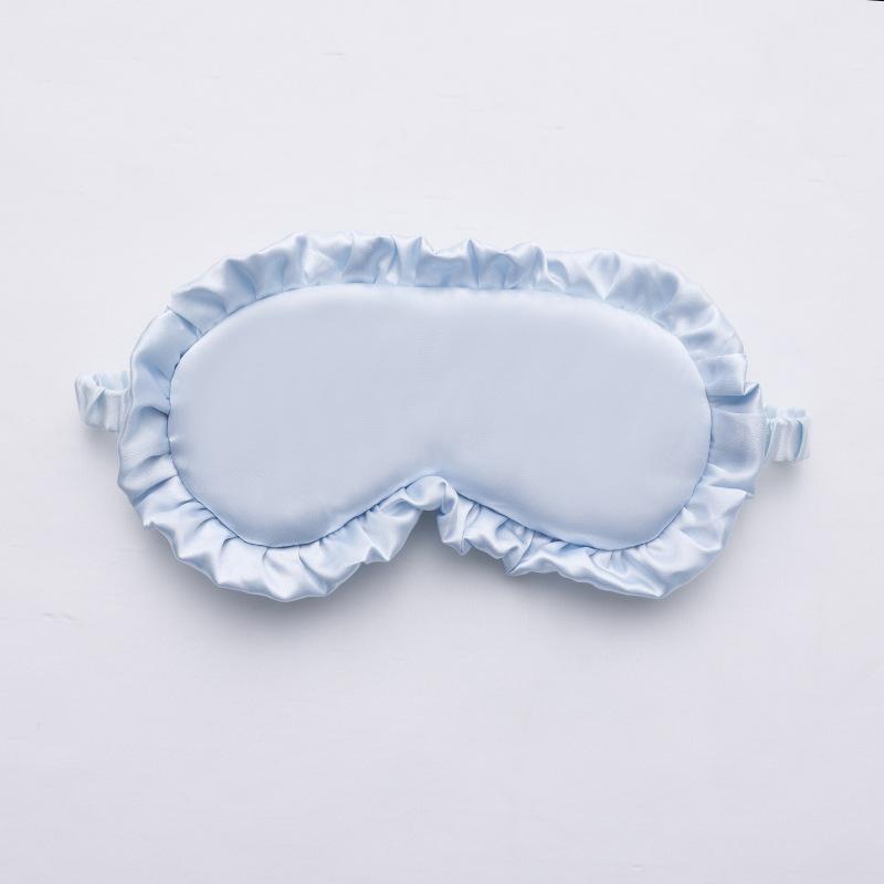 Silk Ruffle Sleep Eye Mask Eye Protection Travel Soft Sleeping Shading Eye Covers Multicolor Eye Patches For Woman Man