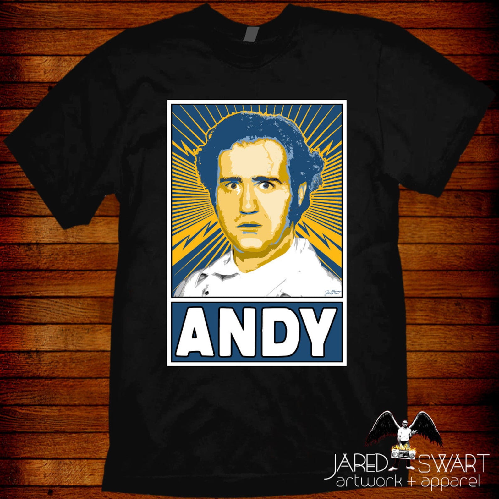 Andy Kaufman T shirt: pop-art by Jared Swart M