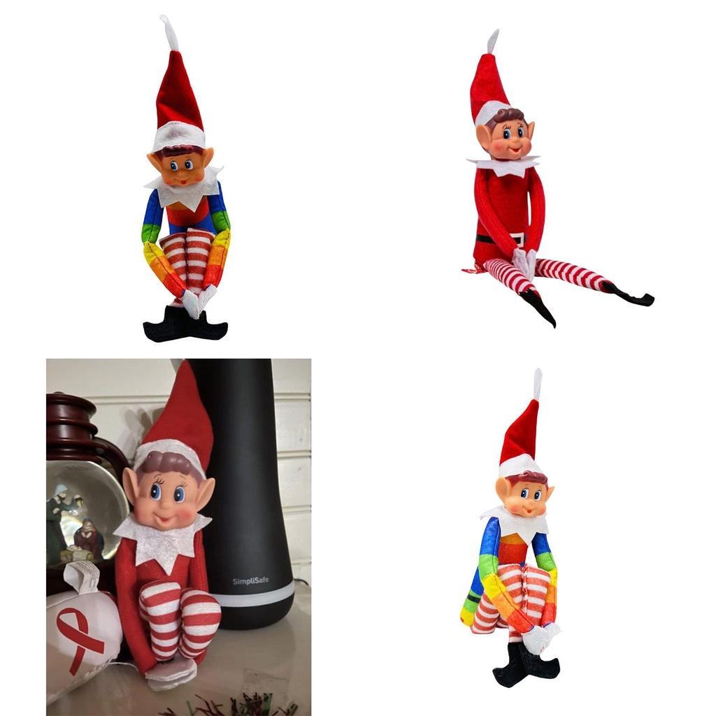 Adorable Poupée Elfe de Noël Peluche Jouet Pour Décorations Festives de Maison Et Cadeaux