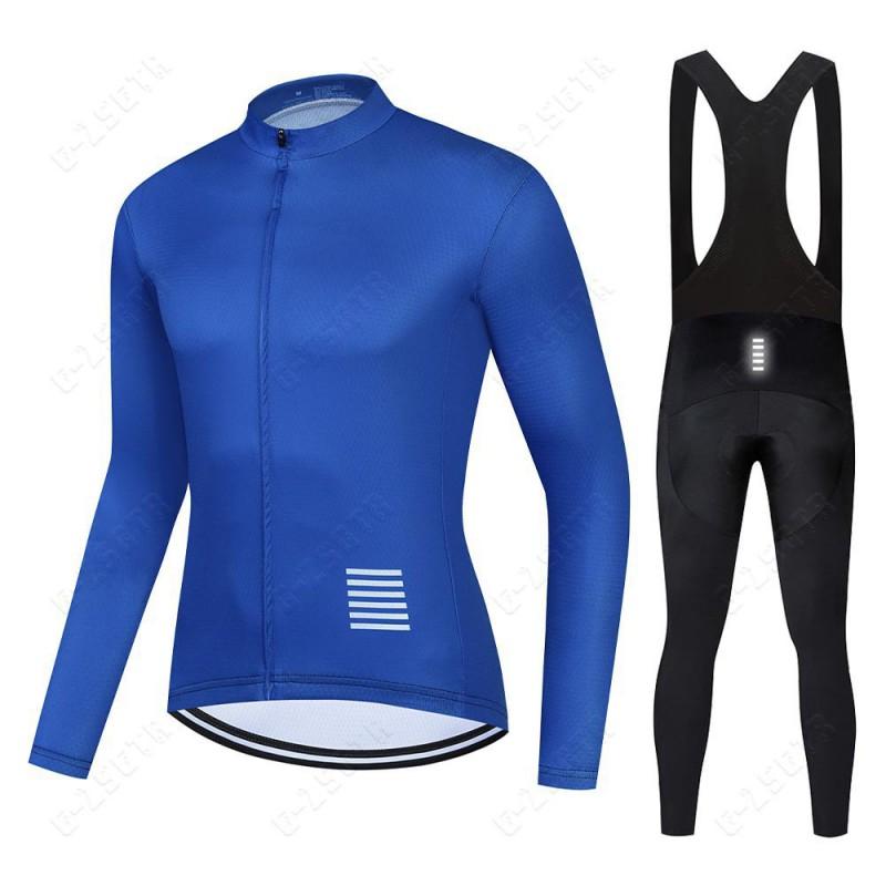Long Sleeve Cycling Jersey Set Unisex Mountain Road Bike Quick Dry Sportswear